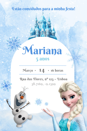 Convite Digital – Frozen