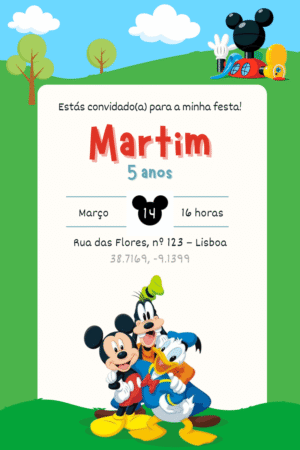 Convite Digital – Mickey Mouse