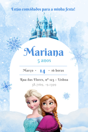 Convite Digital – Frozen