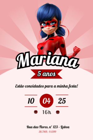 Convite Digital – Ladybug