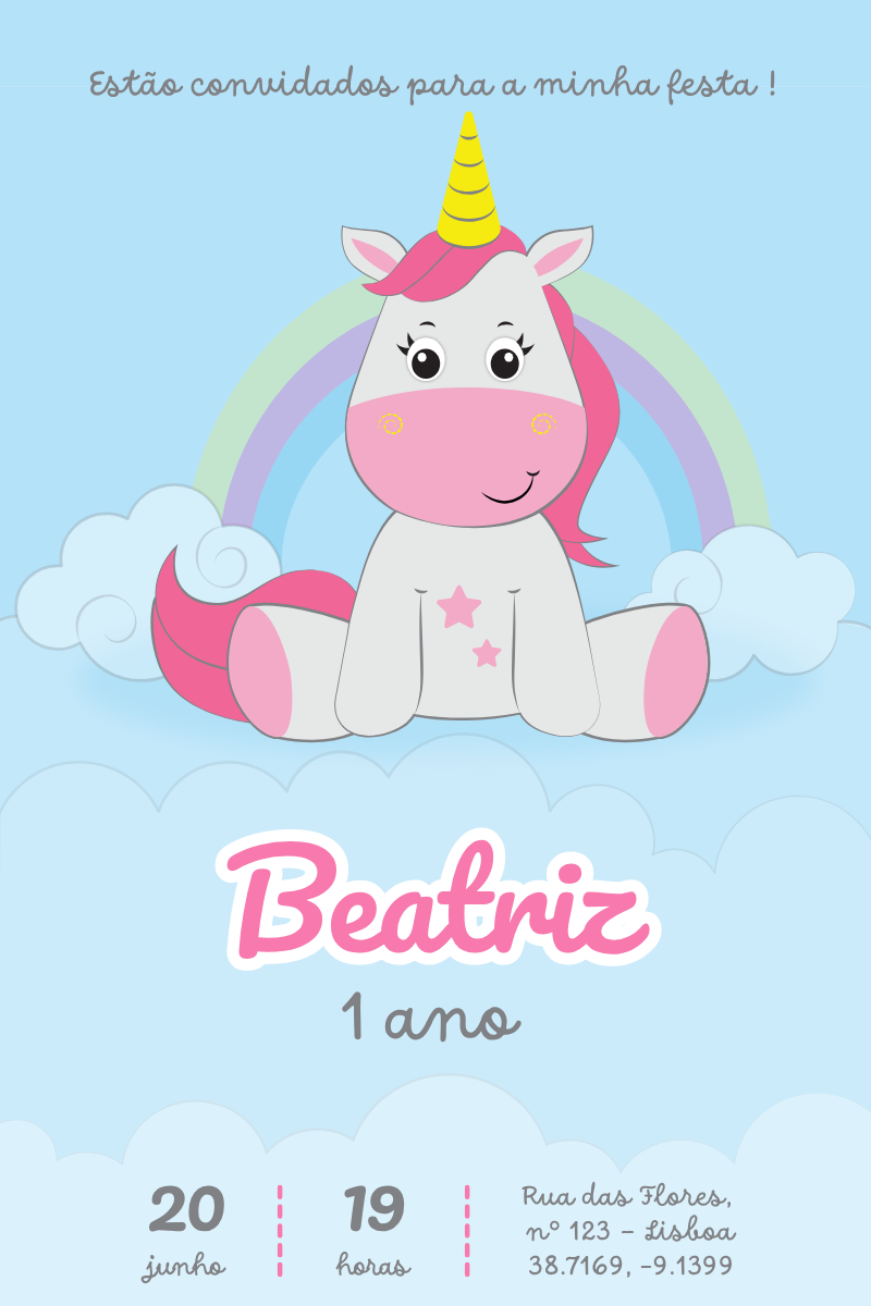 Convite Digital – Unicórnio