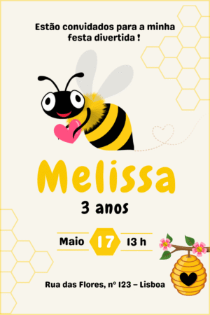 Convite Digital – Abelha