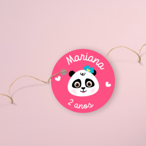 Etiquetas Panda Menina