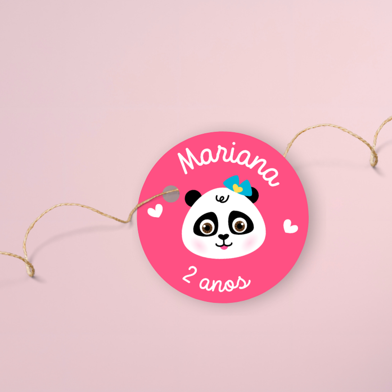 Etiquetas Panda Menina