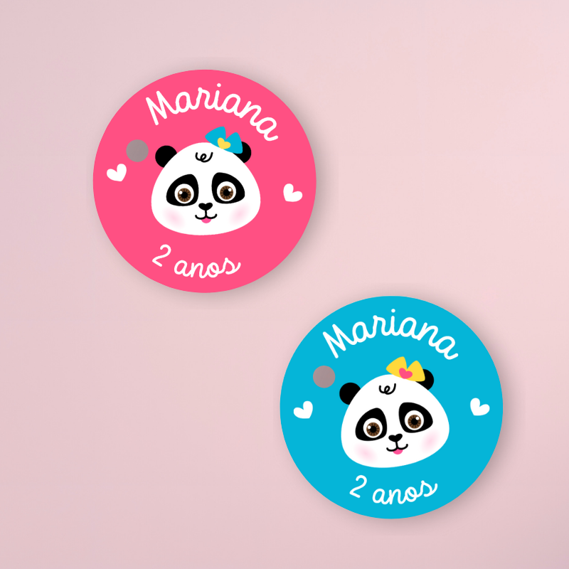 Etiquetas Panda Menina