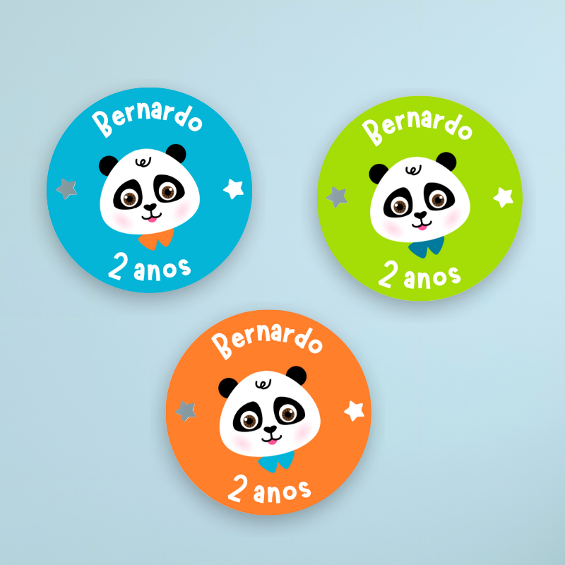 Etiquetas Panda Menino