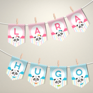 Bandeirola Nome Panda