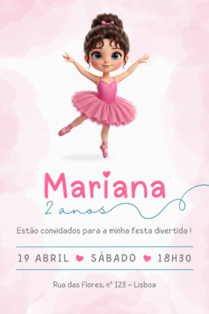 Convite digital Bailarina