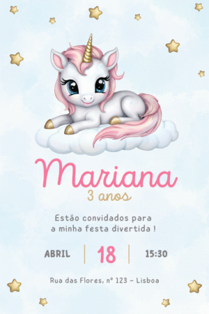 Convite Unicórnio