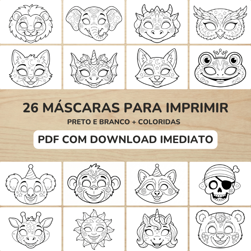 Máscaras de Carnaval para Imprimir