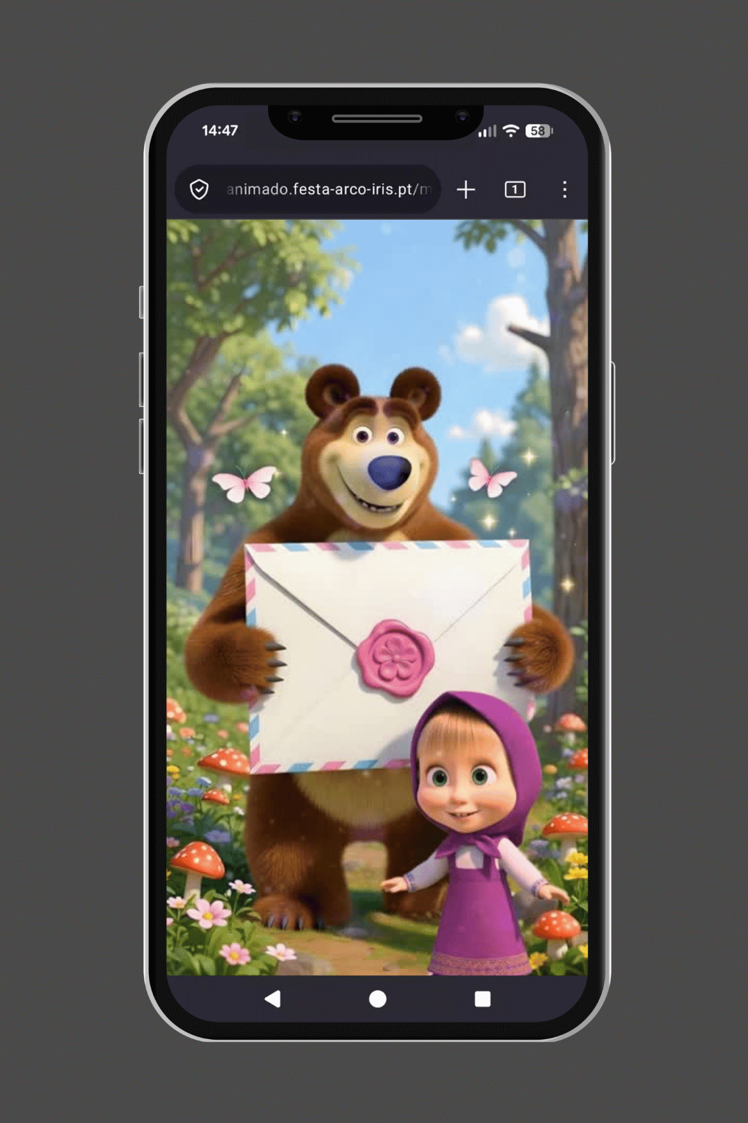 Convite HTML – Masha e Urso