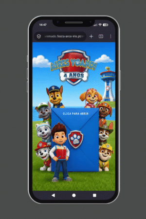 Convite HTML – Patrulha Pata