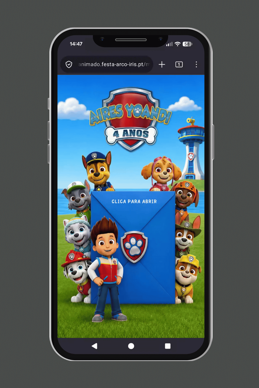 Convite HTML – Patrulha Pata