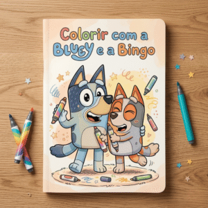 Livro de colorir da Bluey e Bingo em PDF