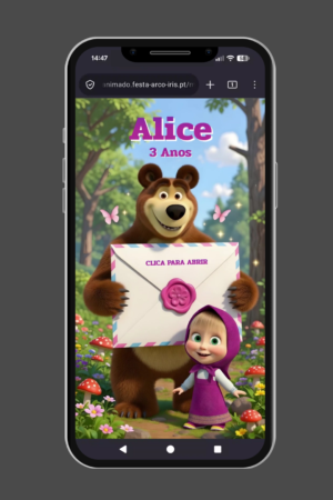 convite html masha e urso