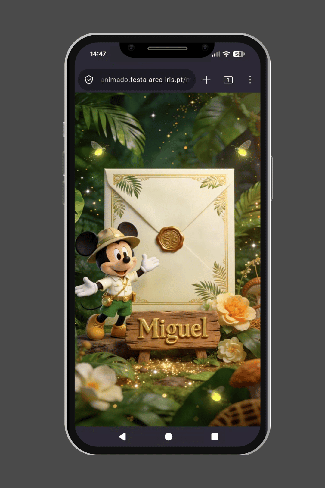 convite html mickey safari