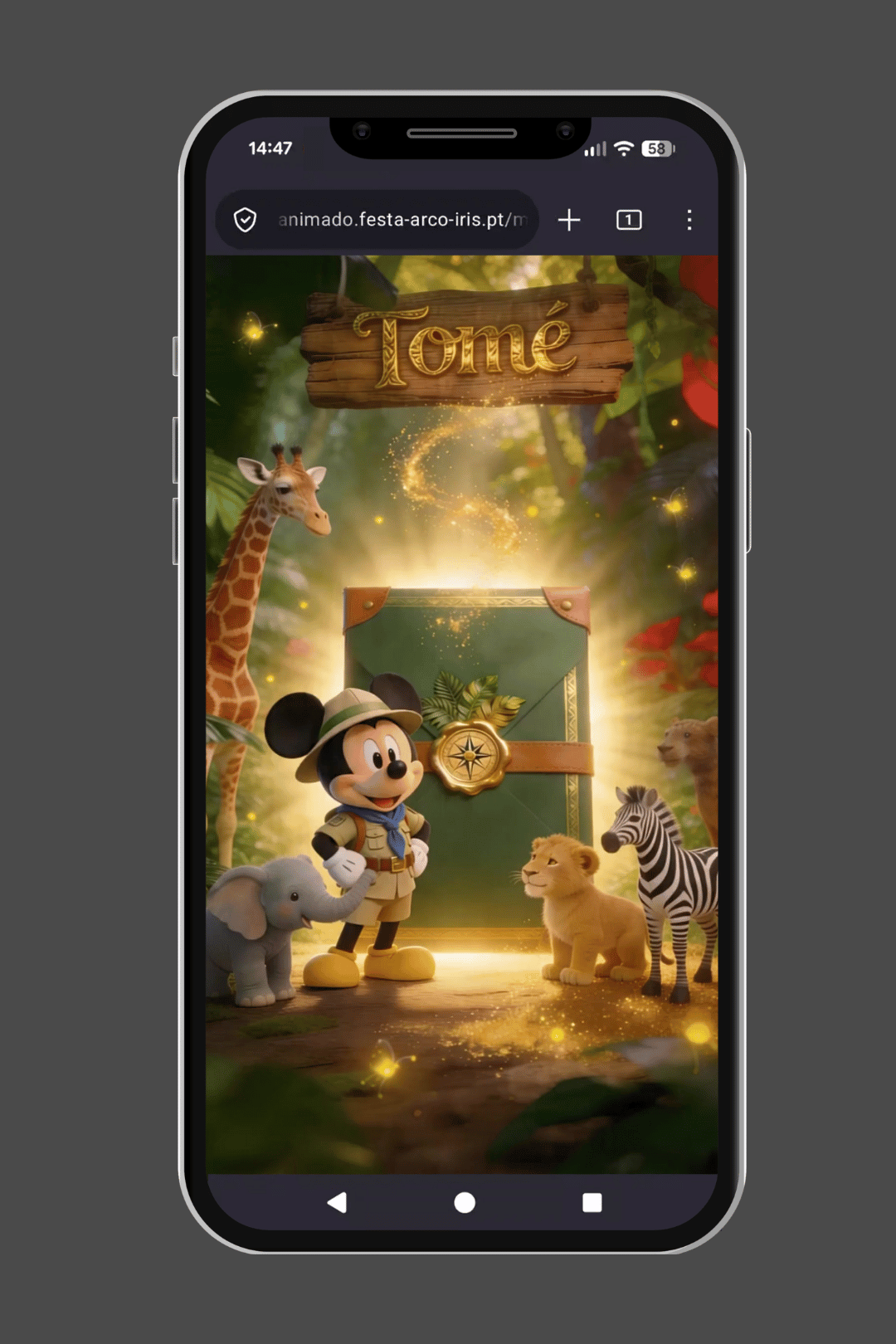 convite html mickey safari